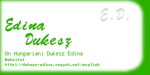 edina dukesz business card